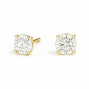Round Natural Diamond Stud Earrings - Iris + Mill