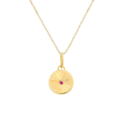 Round Radiant Ruby Pendant