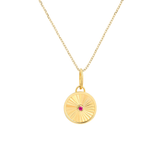 Round Radiant Ruby Pendant