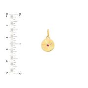 Round Radiant Ruby Pendant