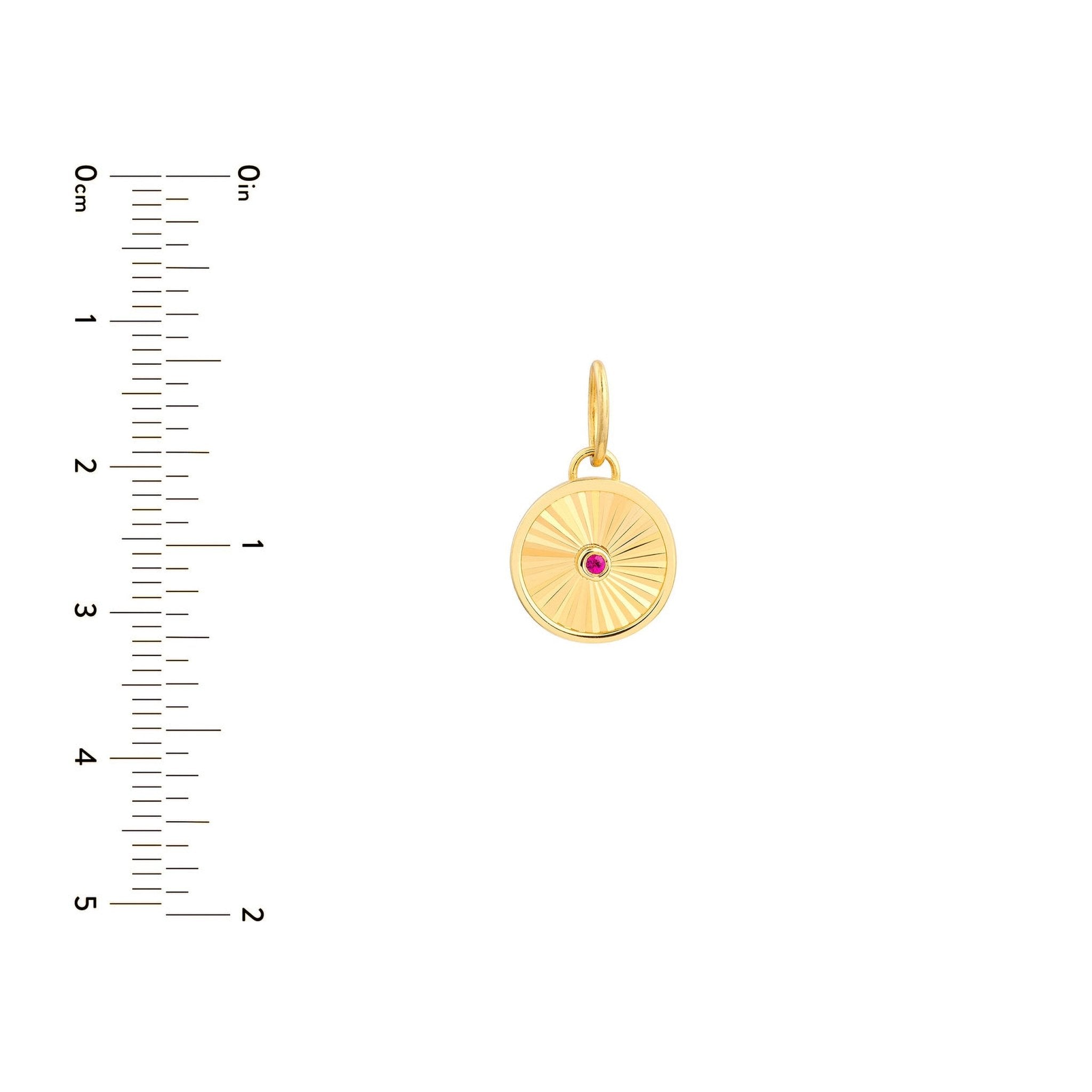 Round Radiant Ruby Pendant