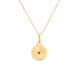 Round Radiant Ruby Pendant