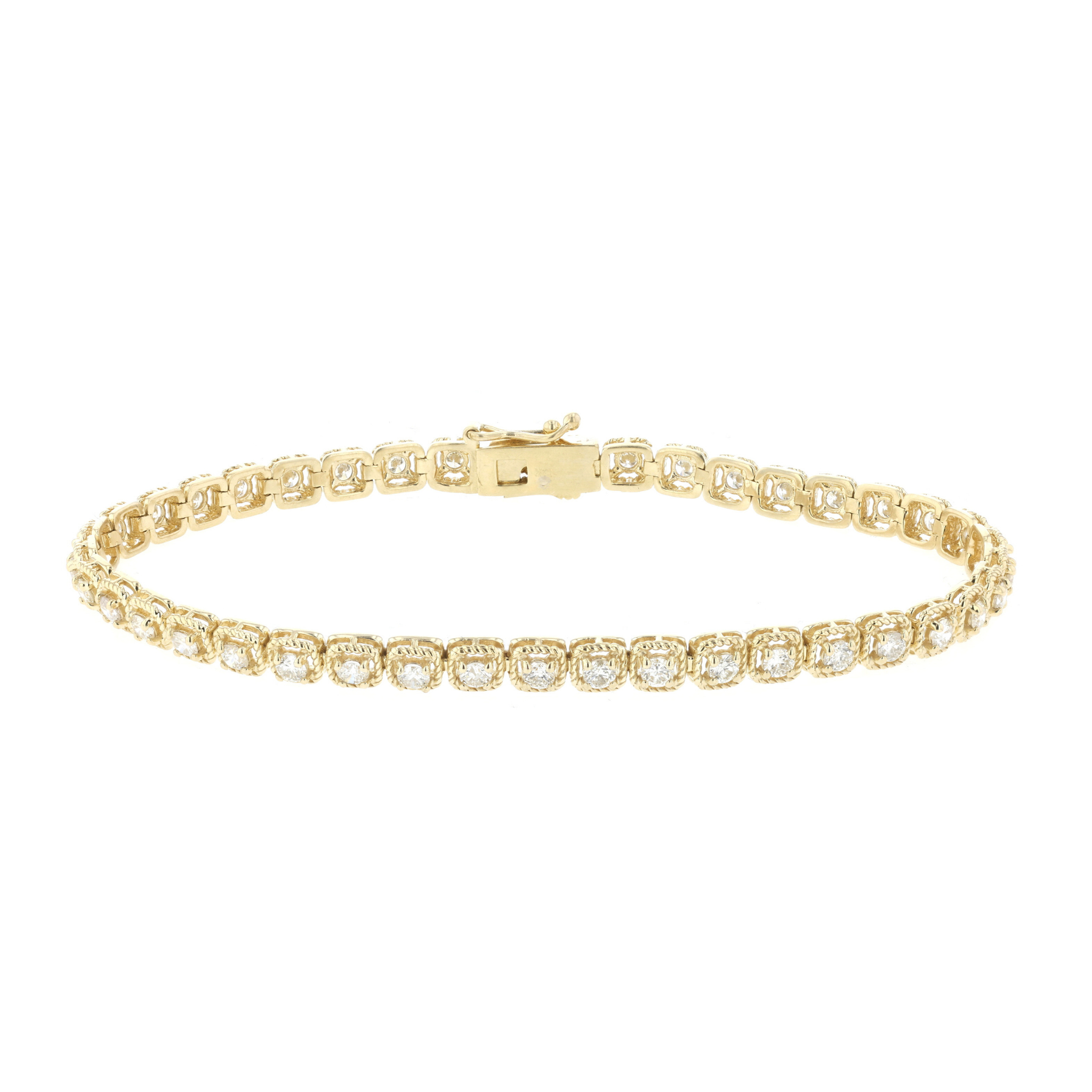 Round Rope Diamond Tennis Bracelet - Iris + Mill