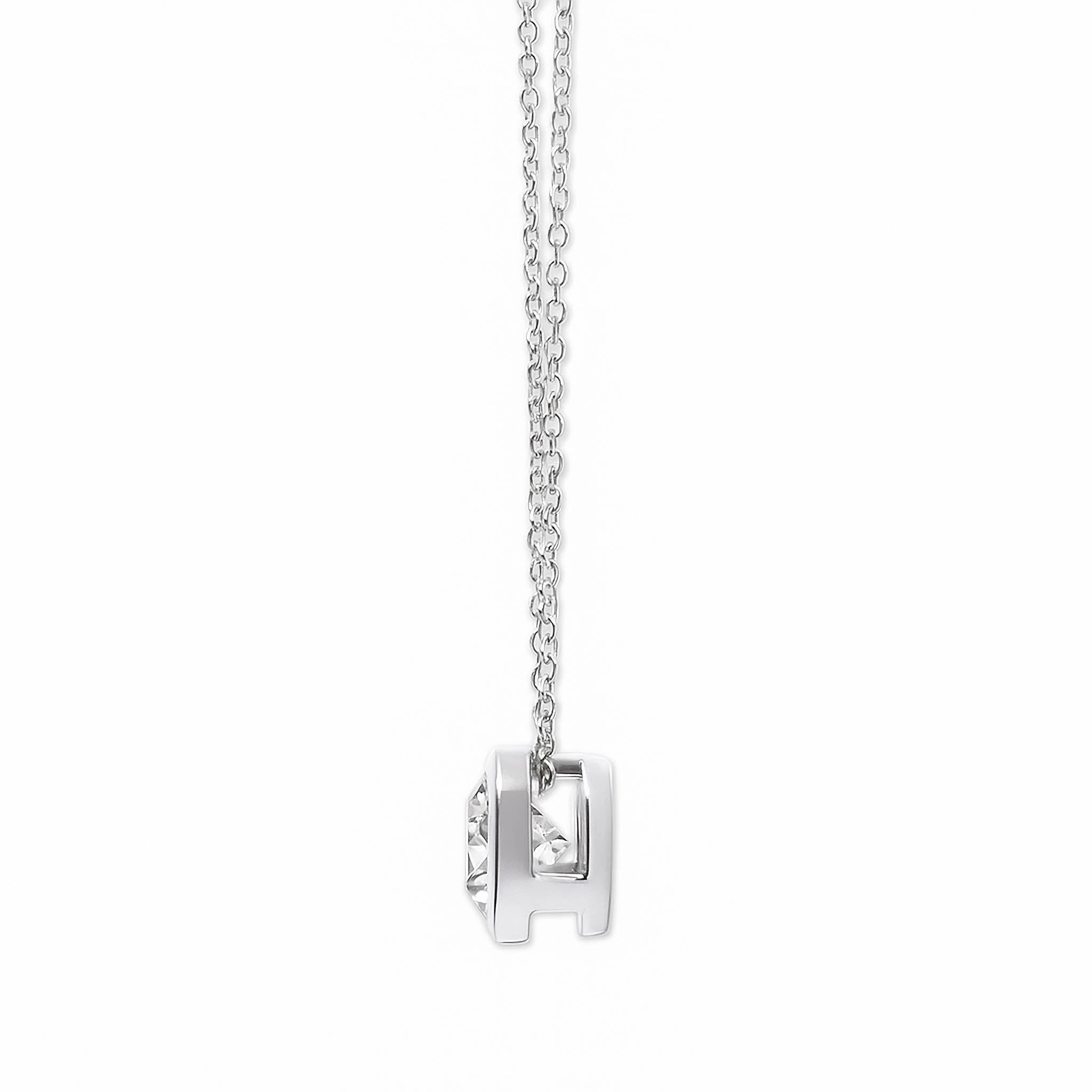 Round Solitaire Bezel Lab Grown Diamond Pendant Necklace (1 ct.)