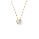 Round Solitaire Bezel Lab Grown Diamond Pendant Necklace (1 ct.)