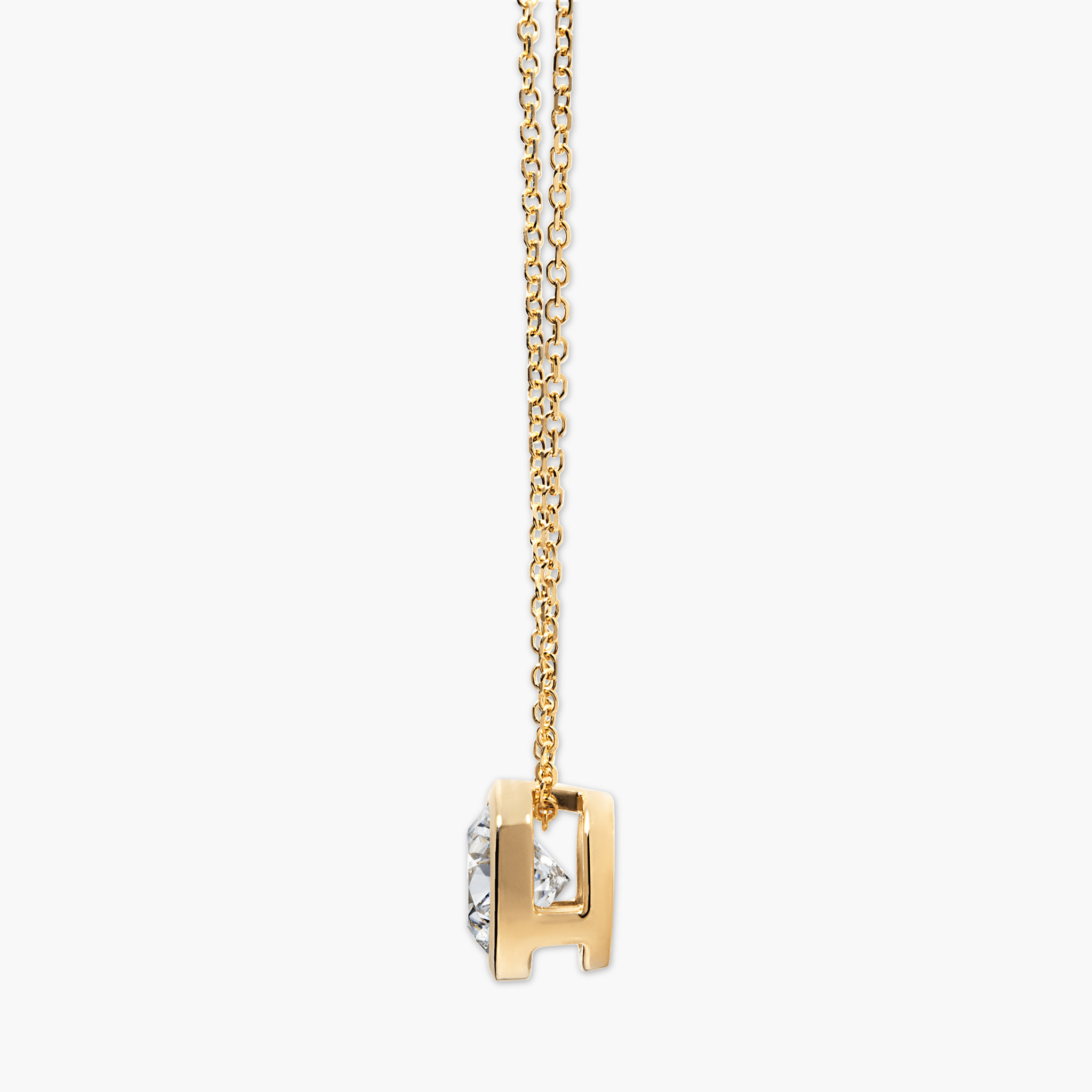 Round Solitaire Bezel Lab Grown Diamond Pendant Necklace (1 ct.)