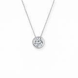 Round Solitaire Bezel Lab Grown Diamond Pendant Necklace (1 ct.)