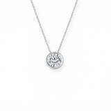 Round Solitaire Bezel Lab Grown Diamond Pendant Necklace (1 ct.)