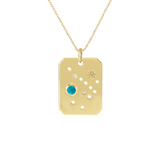 Sagittarius Zodiac Turquoise Constellation Pendant Necklace