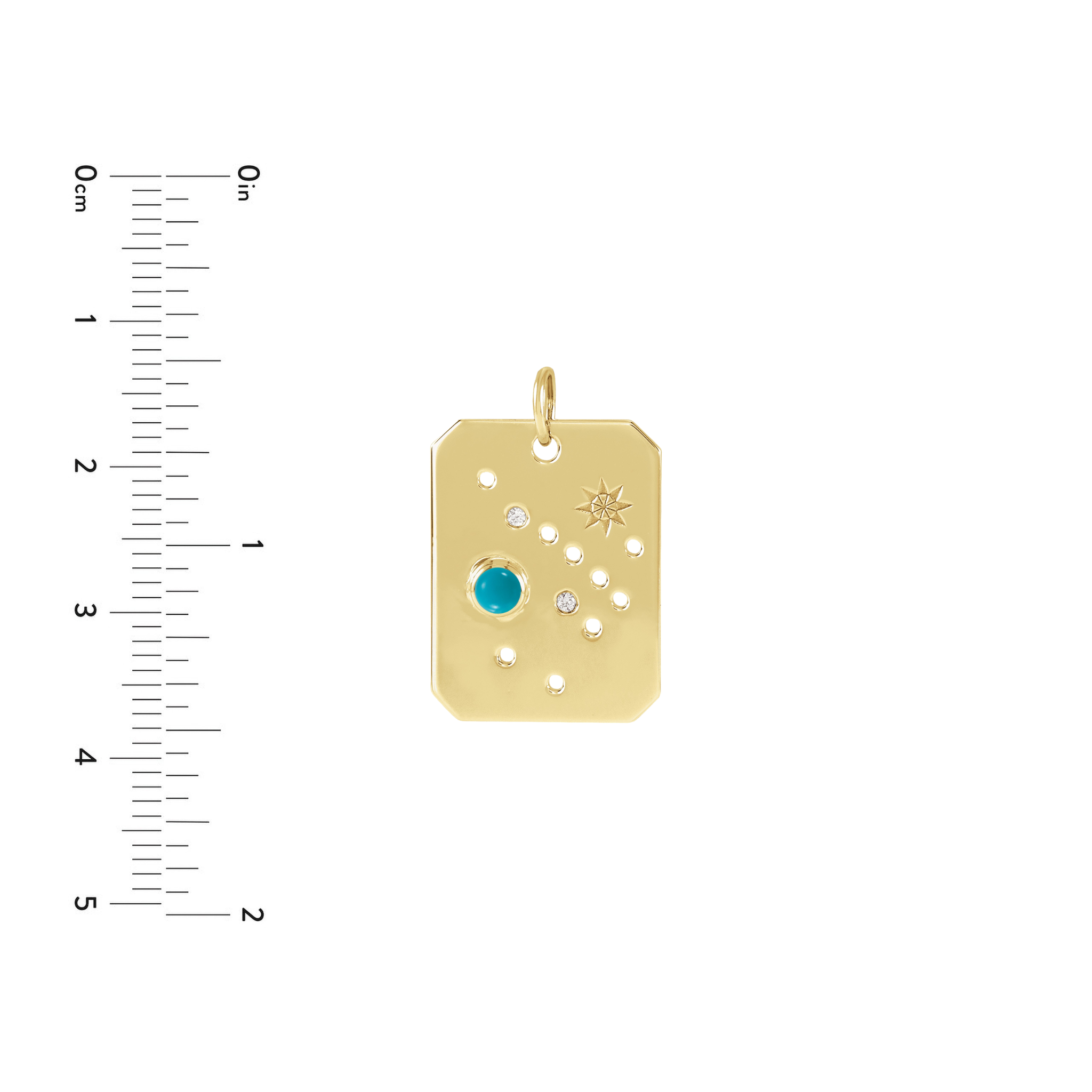 Sagittarius Zodiac Turquoise Constellation Pendant Necklace