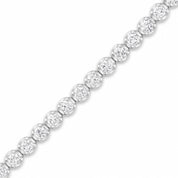 14K gold diamond tennis bracelet with round brilliant stones, timeless fine jewelry for everyday wear