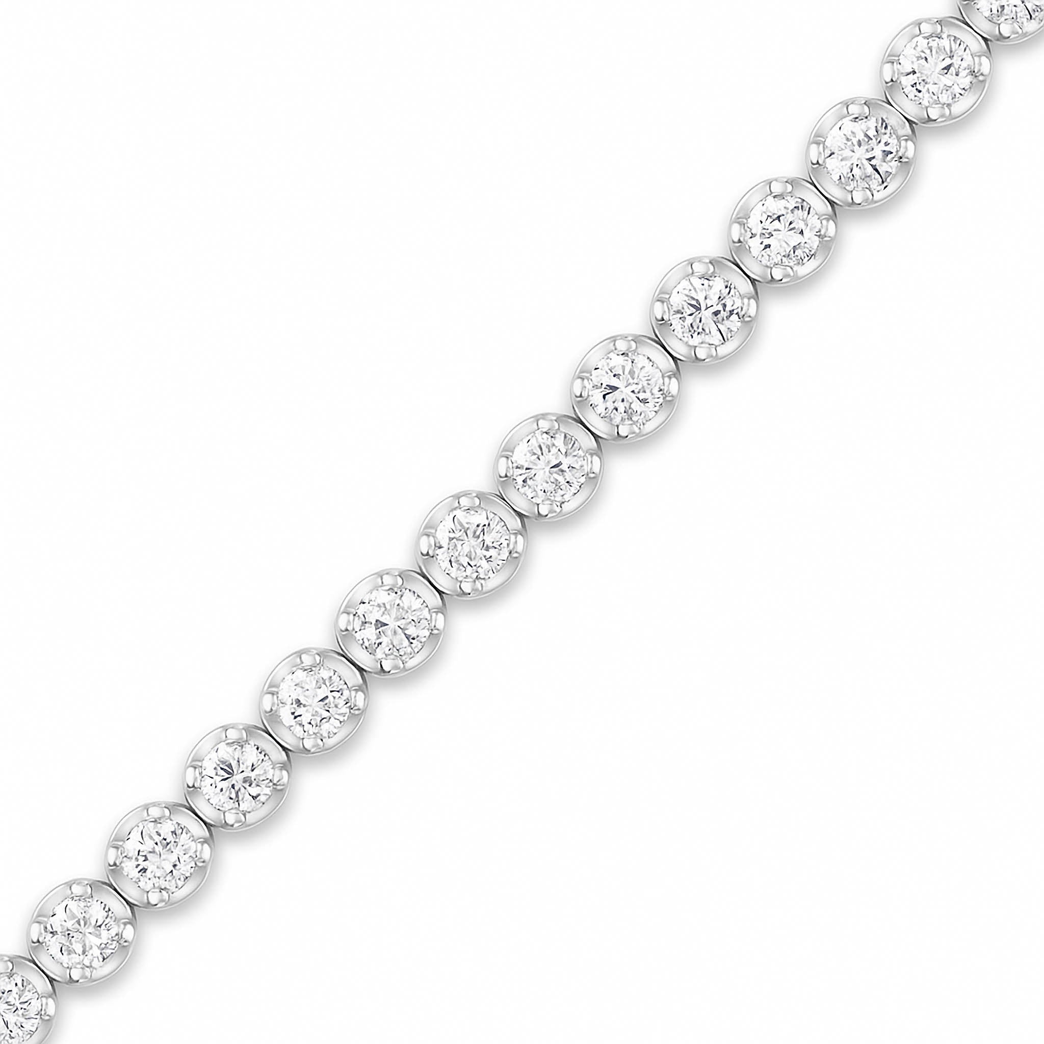 14K gold diamond tennis bracelet with round brilliant stones, timeless fine jewelry for everyday wear