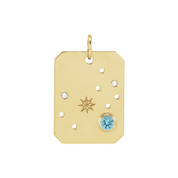 Scorpio Zodiac Topaz Constellation Pendant Necklace