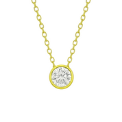 Solitaire Bezel Lab Grown Diamond Pendant Necklace (1 ct.)