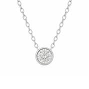 Solitaire Bezel Lab Grown Diamond Pendant Necklace (1 ct.)