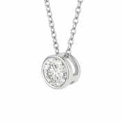 Solitaire Bezel Lab Grown Diamond Pendant Necklace (1 ct.)