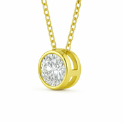 Solitaire Bezel Lab Grown Diamond Pendant Necklace (1 ct.)
