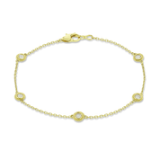 Stationed Bezel Set Diamond Bracelet