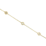 Stationed Bezel Set Diamond Bracelet - Iris + Mill