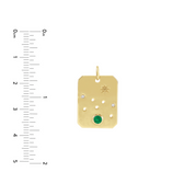 Taurus Zodiac Emerald Constellation Pendant Necklace