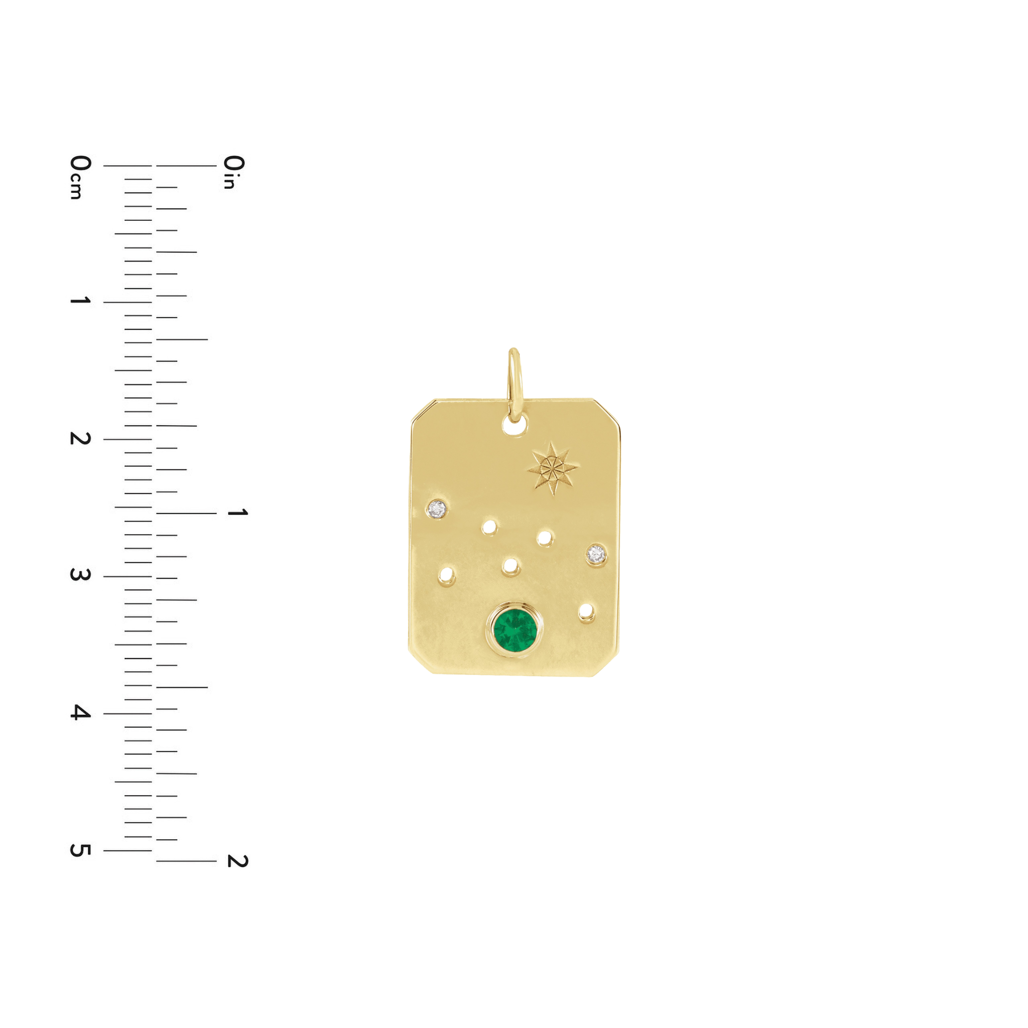 Taurus Zodiac Emerald Constellation Pendant Necklace