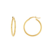 Thin Gold Hoop Earrings (2mm)