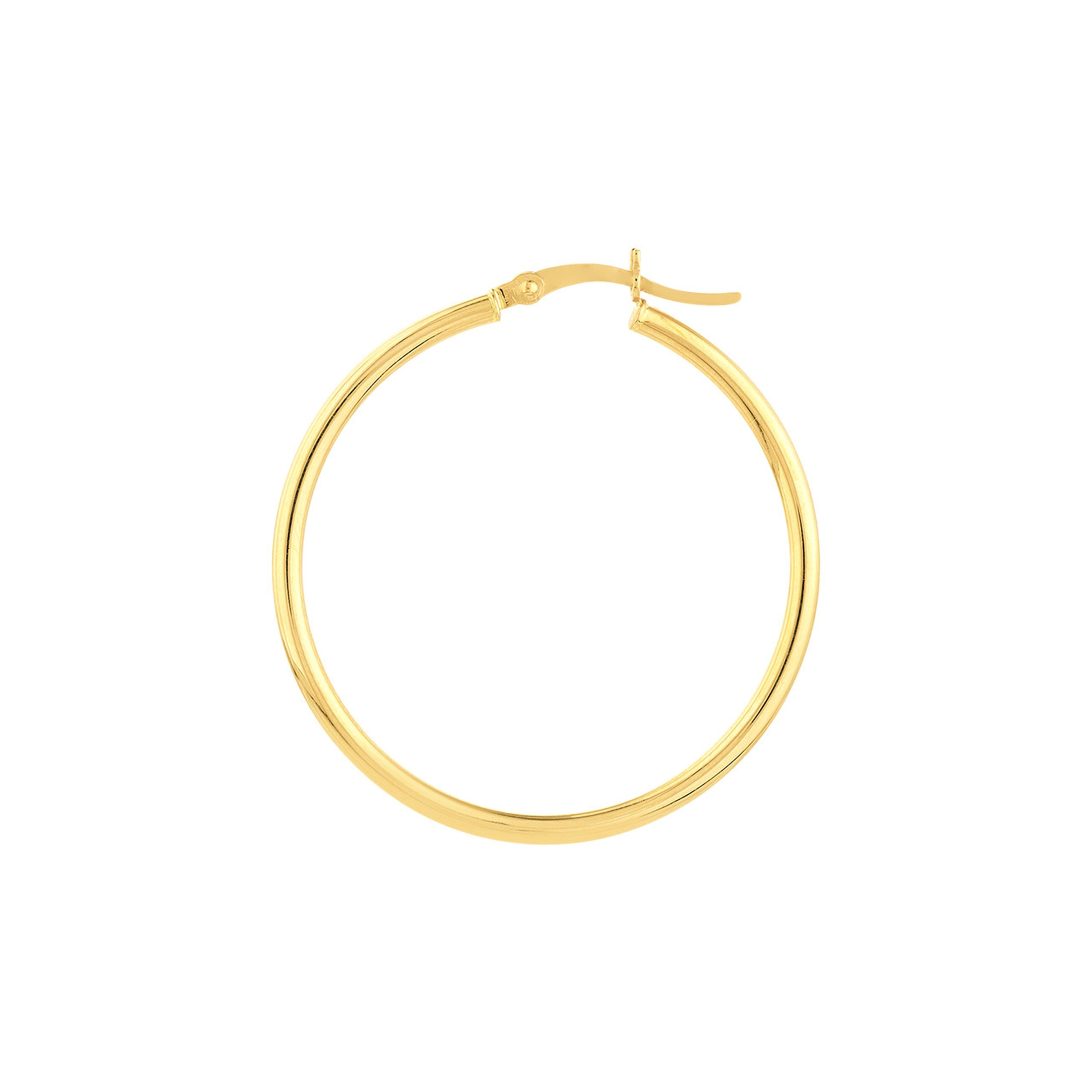 14K gold hoop earring, timeless fine jewelry for everyday wear