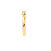 14K gold hoop earring with secure clasp, timeless fine jewelry for everyday wear
