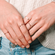 Three-stone East West Baguette Diamond Fashion Ring