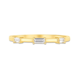 Three-stone East West Baguette Diamond Fashion Ring