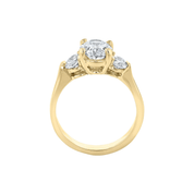 Three-stone Lab Grown Oval Diamond Ring