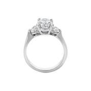 Three-stone Lab Grown Oval Diamond Ring
