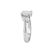 Three-stone Lab Grown Oval Diamond Ring