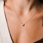 Toi Et Moi Pear and Emerald Lab Grown Diamond Pendant Necklace