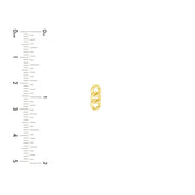 Triple Link Stud Earrings