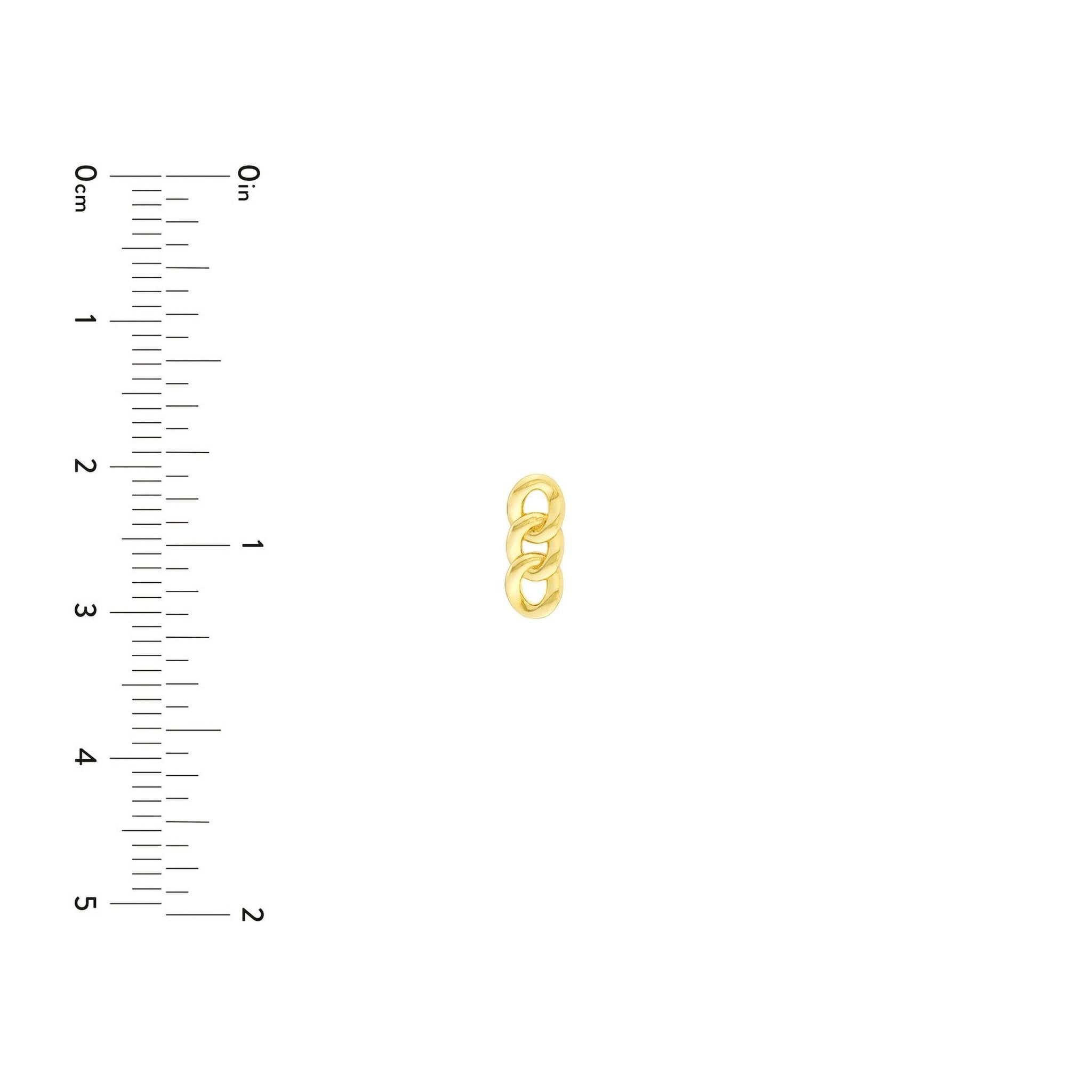 Triple Link Stud Earrings