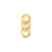 14K gold chain link earring, timeless fine jewelry for everyday wear