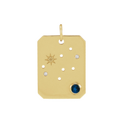 Virgo Zodiac Sapphire Constellation Pendant Necklace