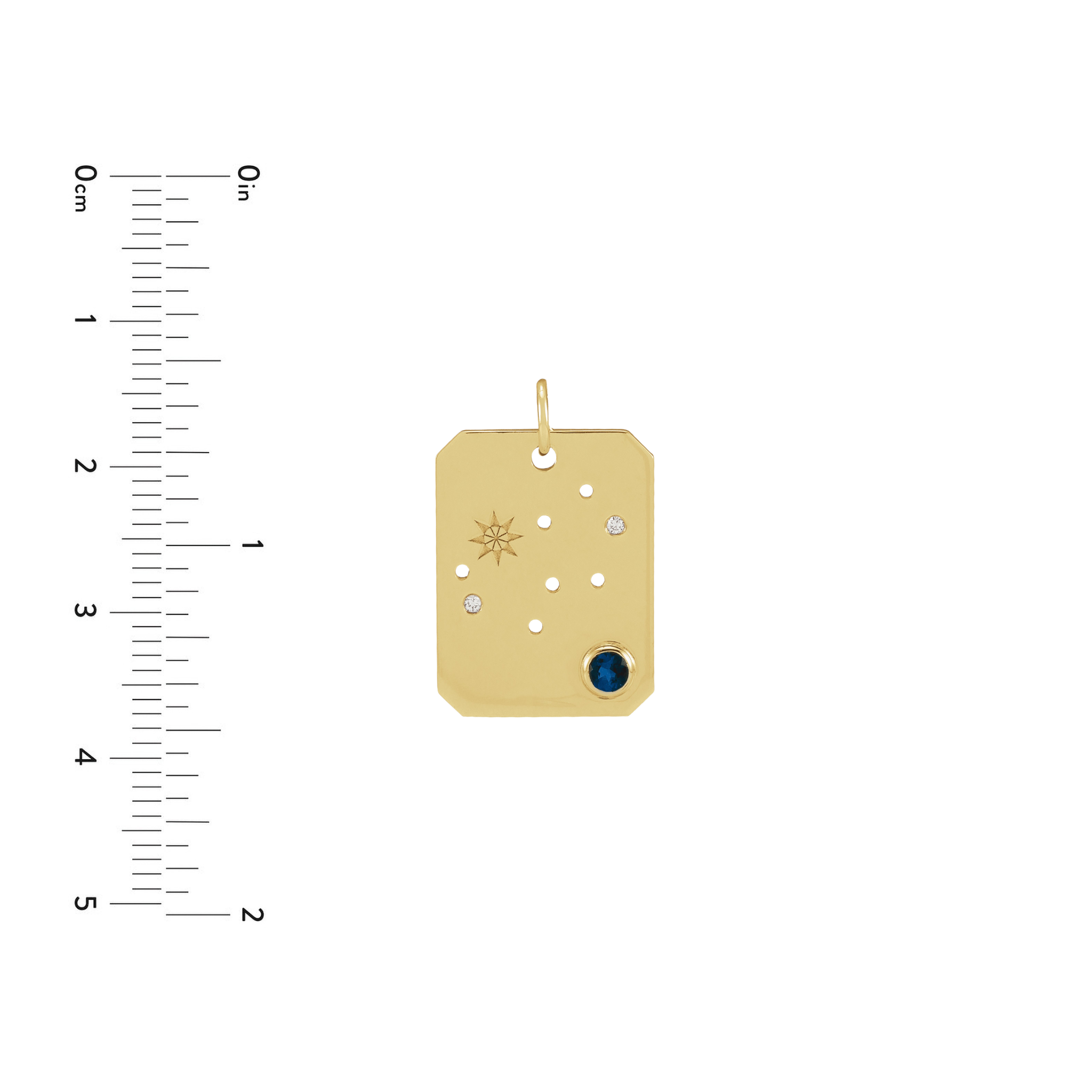 Virgo Zodiac Sapphire Constellation Pendant Necklace
