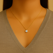 Solitaire Bezel Lab Grown Diamond Pendant Necklace (1 ct.)
