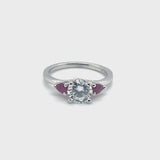 Lab Diamond and Ruby Three-Stone Engagement Ring (1.70 ct. tw.)