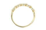 Petite Milgrain Chain-link Diamond Fashion Ring 14K Yellow Gold