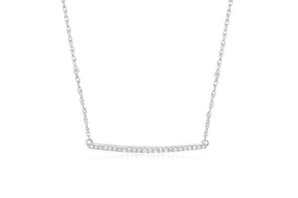 Diamond Bar Pendant Necklace - The Brothers Jewelry Co.