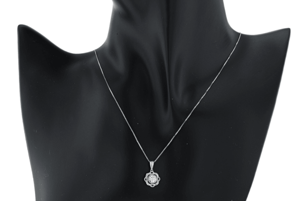 Diamond Flower Pendant Necklace - The Brothers Jewelry Co.
