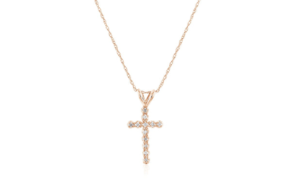Diamond Floating Cross Pendant Necklace - The Brothers Jewelry Co.