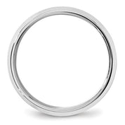 Beveled Edge Comfort Fit 7mm Men's Wedding Band 14k White Gold - Iris + Mill