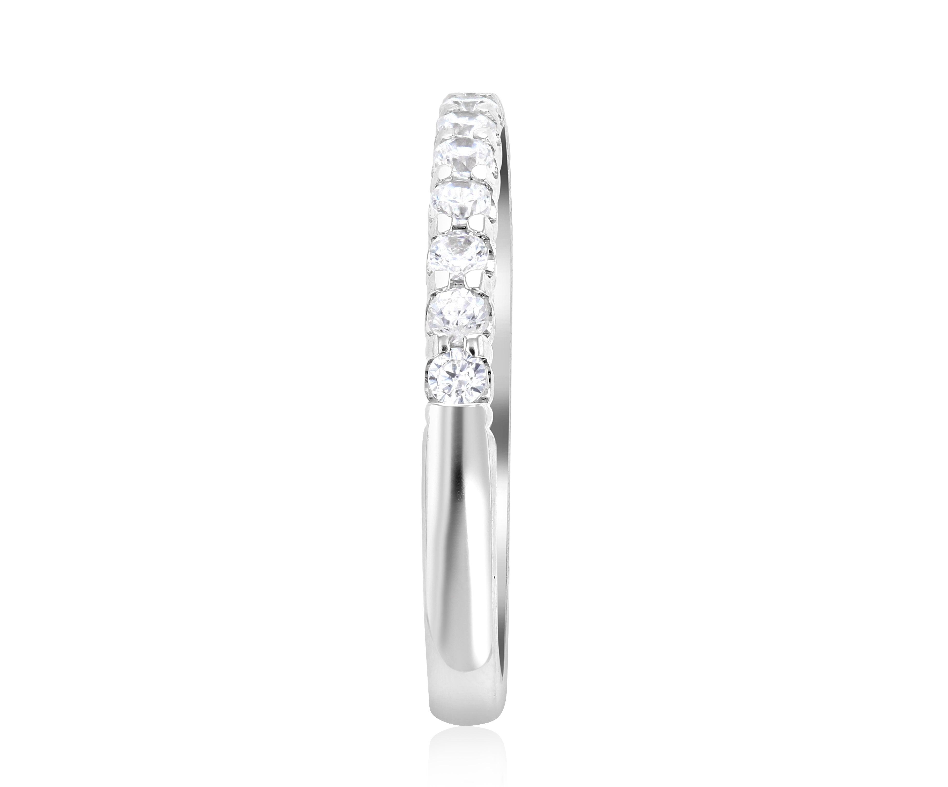 Classic Diamond Wedding Ring in 14k White Gold - Iris + Mill