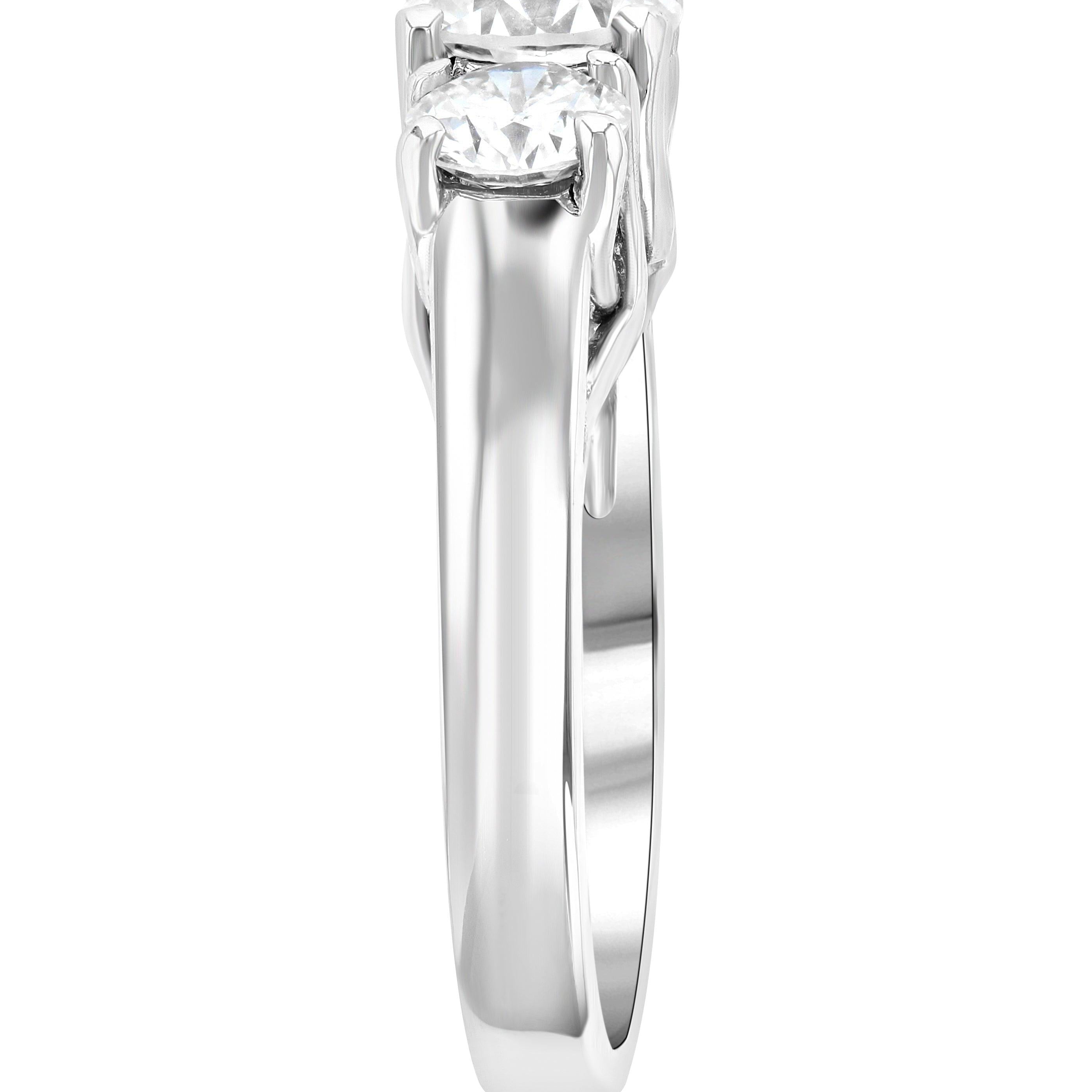Diamond Three-Stone Engagement Ring in 14k White Gold (1.50 ct. tw.) - Iris + Mill