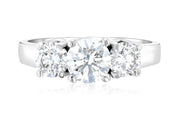Diamond Three-Stone Engagement Ring in 14k White Gold (1.50 ct. tw.)