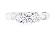 Diamond Three-Stone Shared Prong Engagement Ring in 14k White Gold (1 ct. tw.) - Iris + Mill